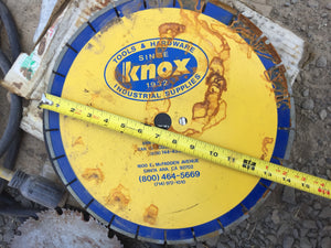 KNOX 14 INCH CONCRETE CUTTING BLADE