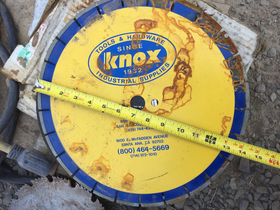 KNOX 14 INCH CONCRETE CUTTING BLADE